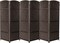Sorbus Extra Wide - Diamond Weave Fiber Room Divider- 6 Panel Brown